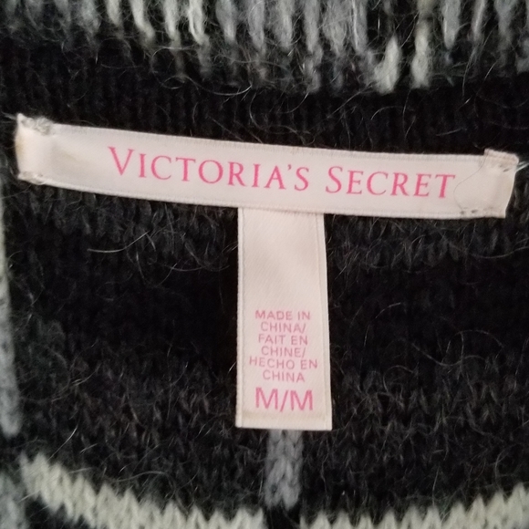 Victoria's Secret Oversized Geometric Grandpa SweaterMohair/ Wool blend M Medium - Picture 5 of 5